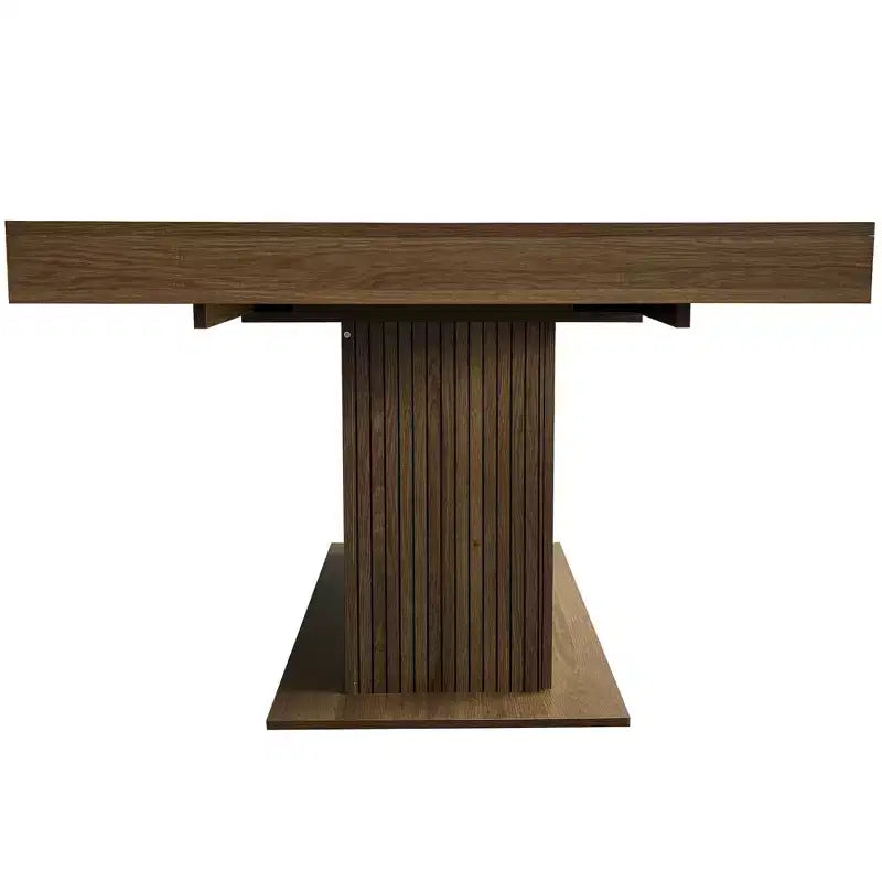 GDFStudio Elisa Farmhouse Extendable Dining Table with Storage Base