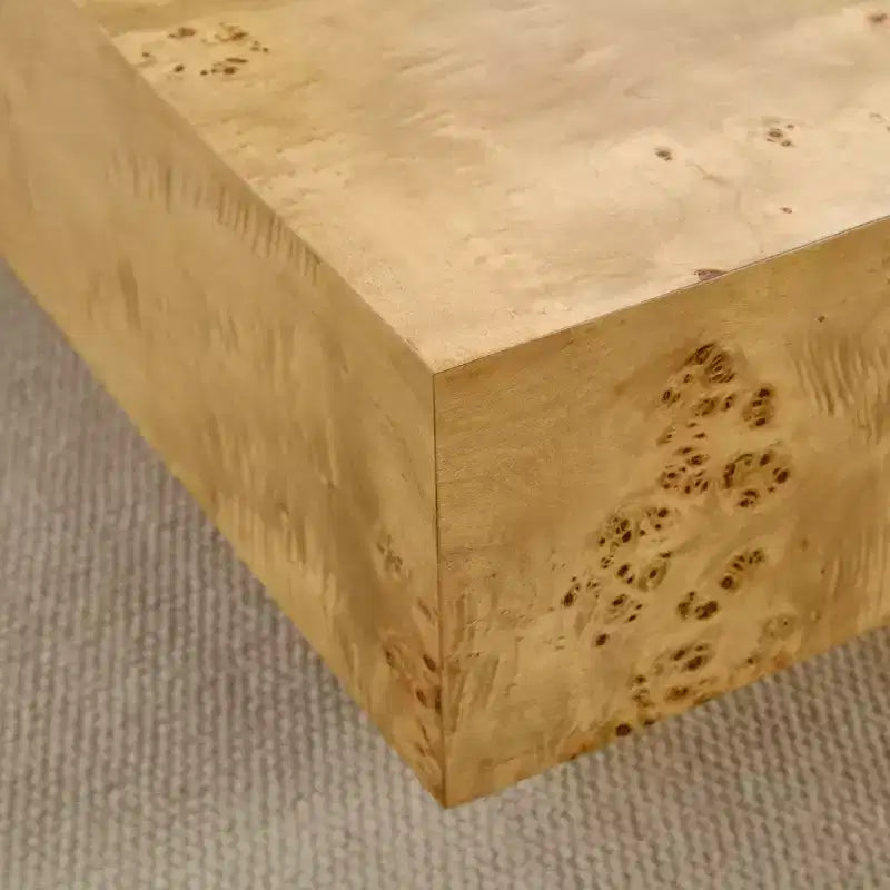GDFStudio Sabrina 43W Rectangle Pedestal Wood Coffee Table