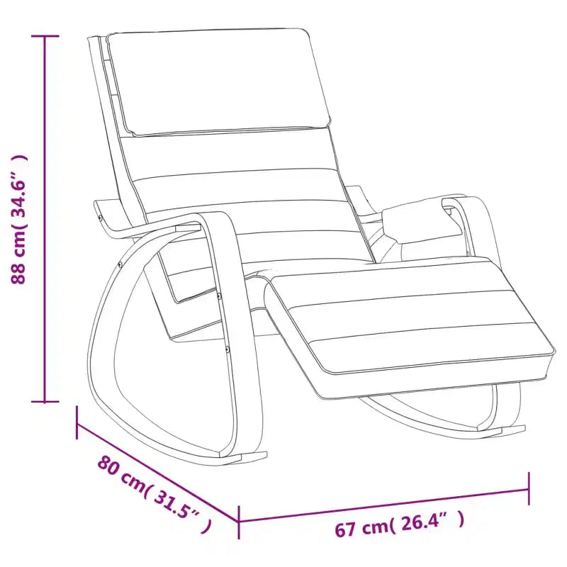 CLIHOME Modern Rocking Chair,Wood Frame with Breathable Fabric Upholstery,Glider Rocker with Pillow for Living Room, Bedroom