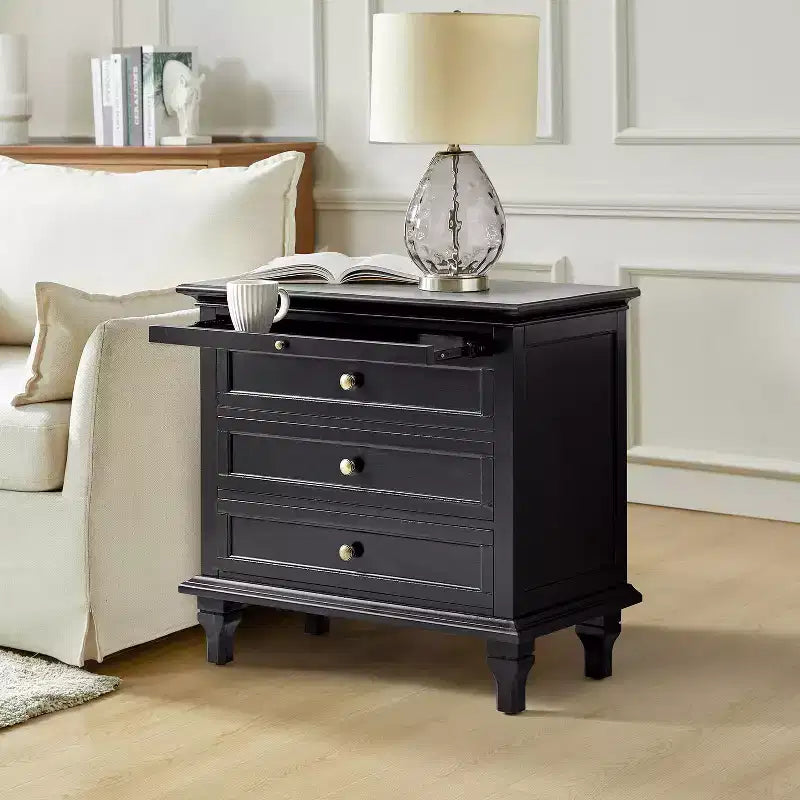Giorgio 3 - Drawer end table with Built-In Outlets|HULALA HOME