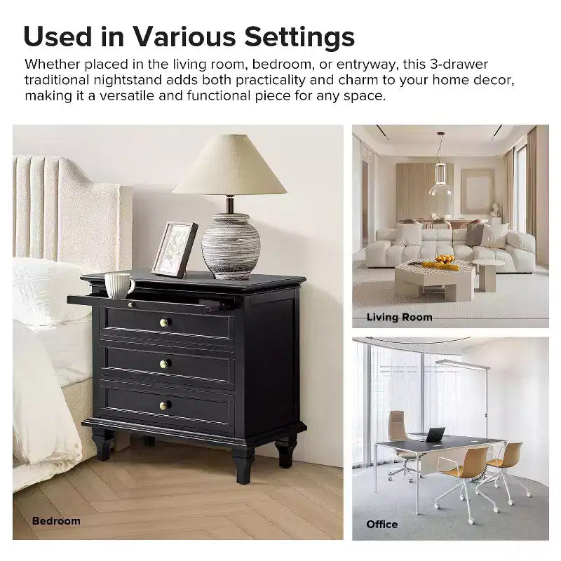 Giorgio 3 - Drawer end table with Built-In Outlets|HULALA HOME
