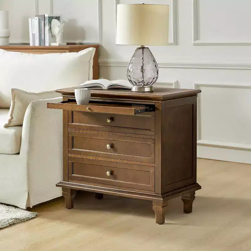 Giorgio 3 - Drawer end table with Built-In Outlets|HULALA HOME