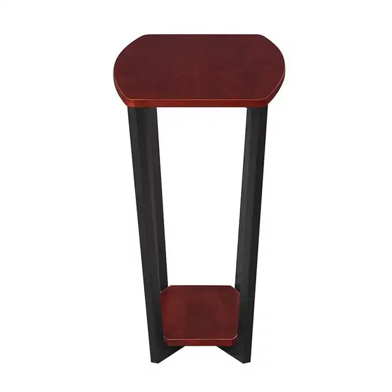 HomeStock Belmont Minimalist End Table with Tempered Glass Sides, Sleek Top Surface and Open Lower Shelf for Magazines or Books