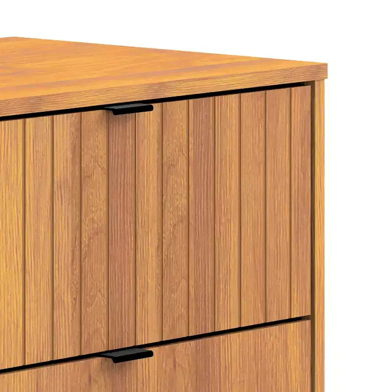 Galano Zaffy 5 Drawer Chest (Interlock) - Amber Walnut