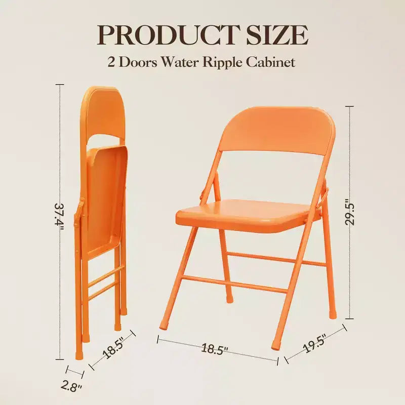 Folding Chairs 2 Pack - All-steel folding chairs with metal frame, 350 lbs weight capacity, portable, suitable for dining rooms, living rooms, etc.