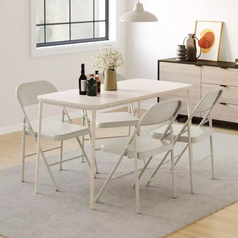 Folding Chairs 2 Pack - All-steel folding chairs with metal frame, 350 lbs weight capacity, portable, suitable for dining rooms, living rooms, etc.