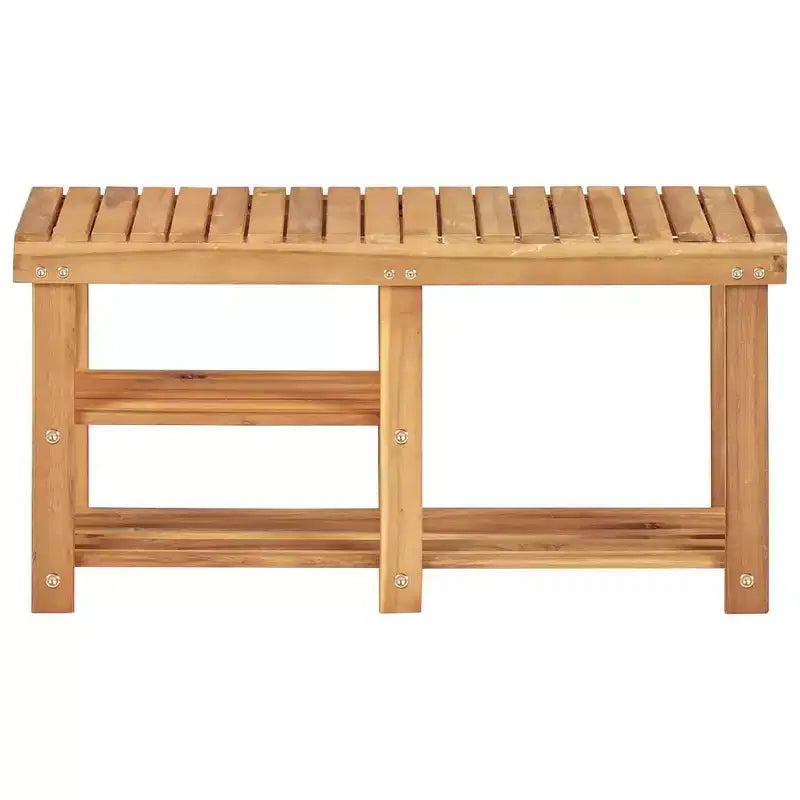 vidaXL Shoe Rack 35.4x12.5x18.1 Solid Acacia Wood