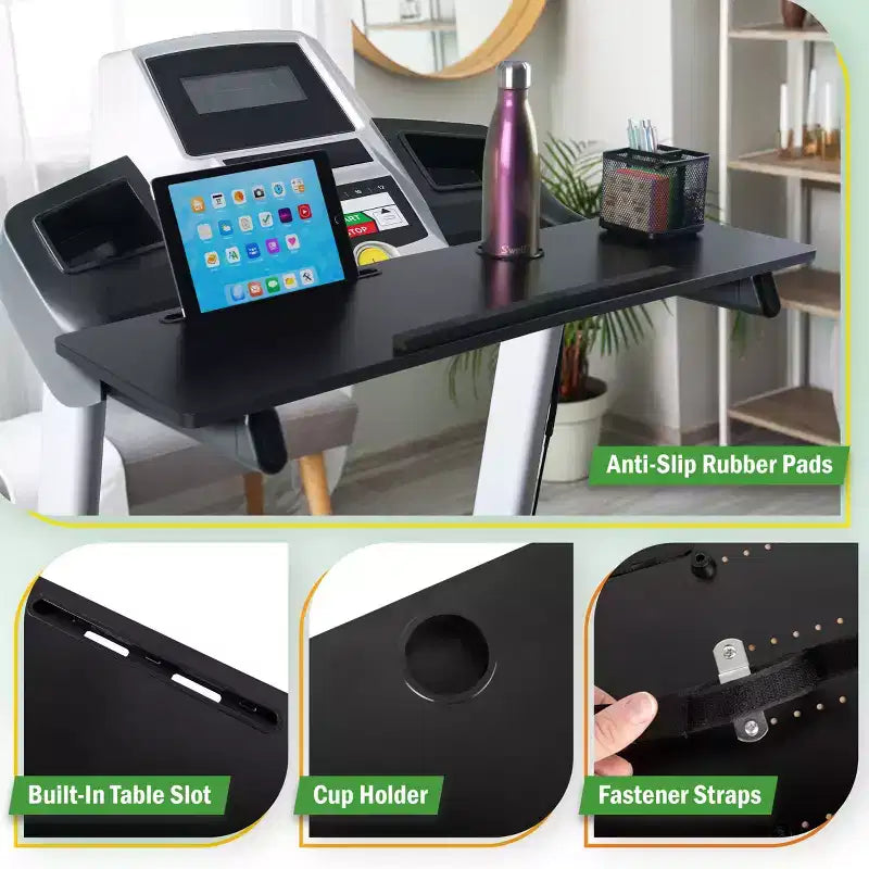 Wakeman Universal Treadmill Desk Attachment, Black