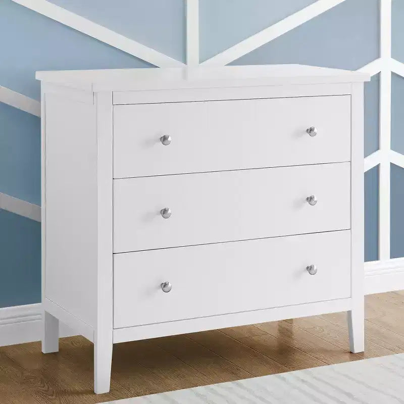 Delta Children Campbell 3 Drawer Dresser, Bianca White