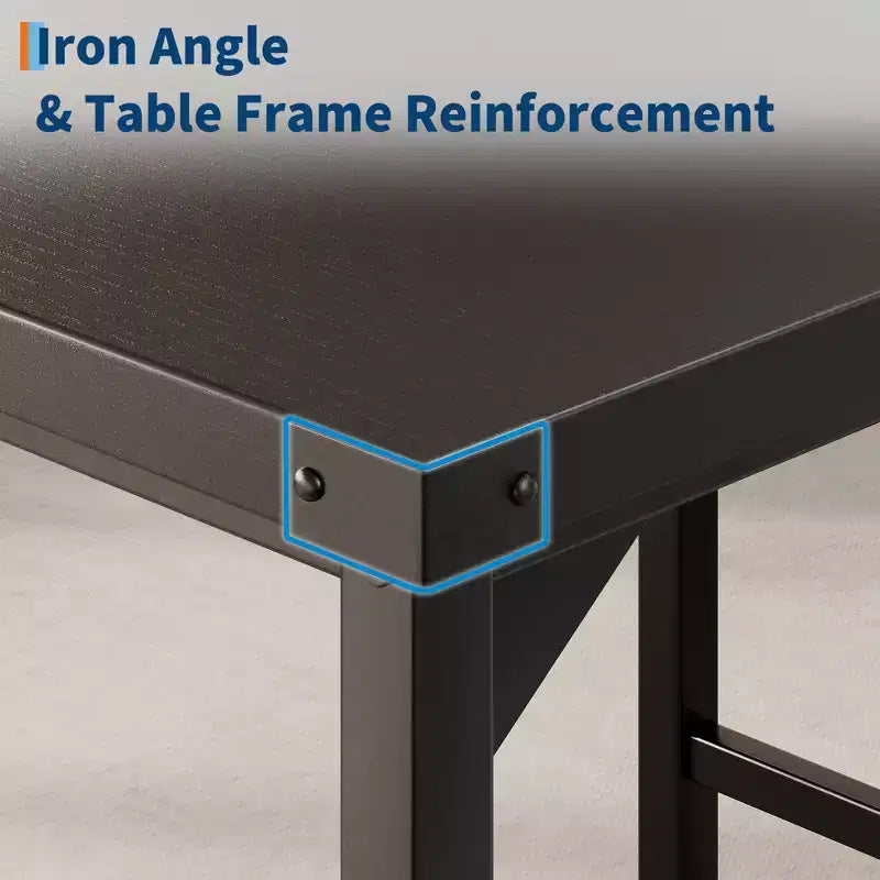 COZONY Counter Height Dining Table Set for 2 with 2 Upholstered Stools, Footrest & Backrest for Small Spaces