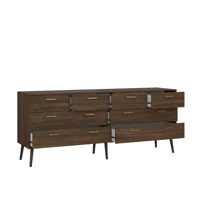 Tvilum, Tone 8 Drawer Double Dresser, Mocha Oak