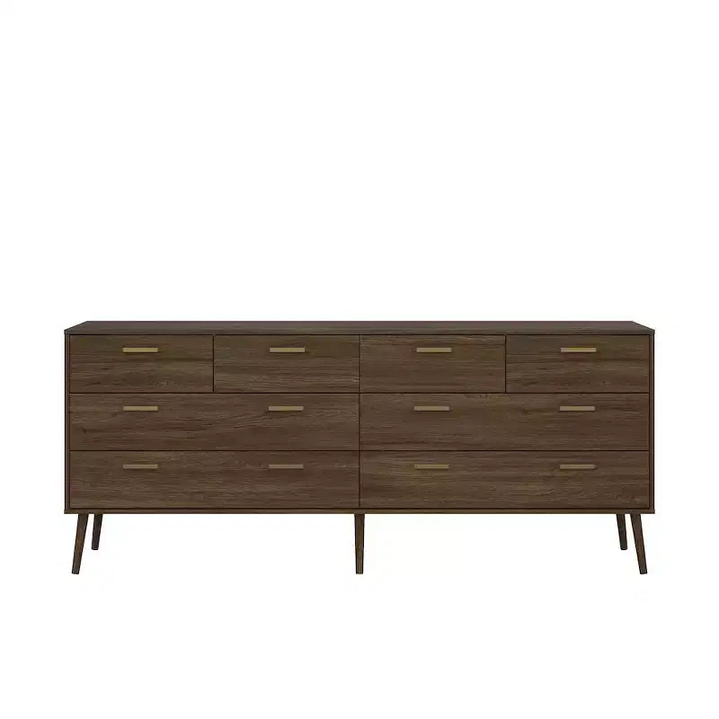 Tvilum, Tone 8 Drawer Double Dresser, Mocha Oak