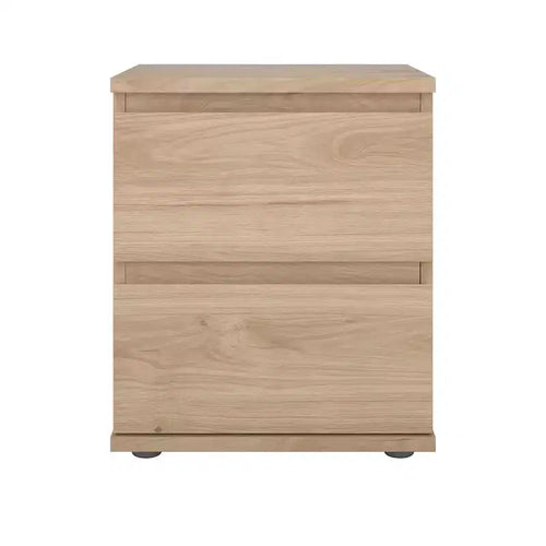 Tvilum, Aurora 2 Drawer Nightstand, Jackson Hickory