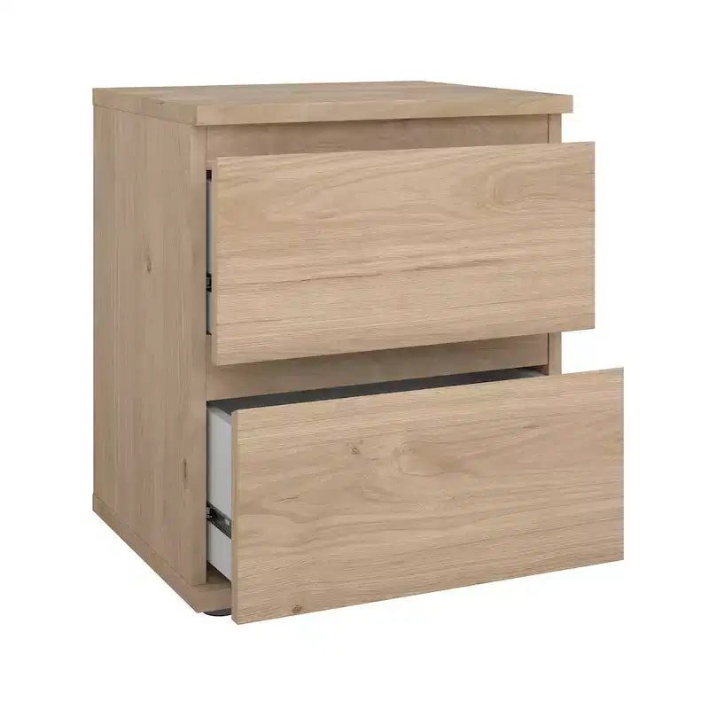 Tvilum, Aurora 2 Drawer Nightstand, Jackson Hickory