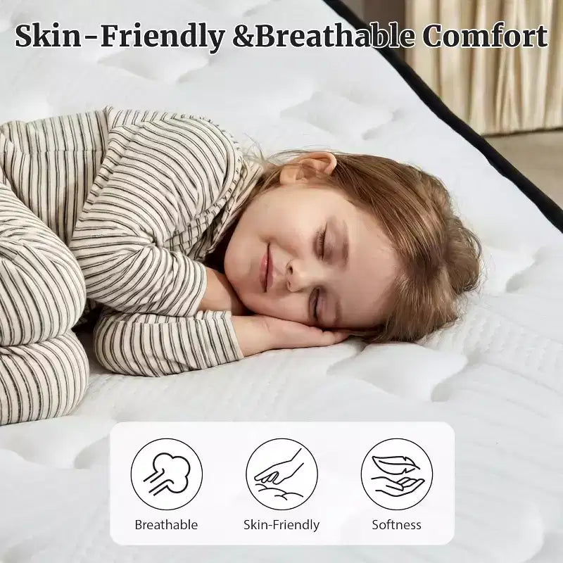 Dyonery 14 Hybrid Memory Foam Mattress in a Box, Pocket Springs for Pressure Relief Support,Medium Firm Full Size Mattress Motion Isolation