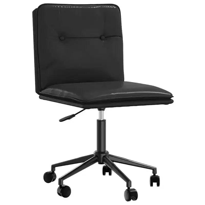 vidaXL Dining Chair Set of 2 Black Faux leather, plywood, metal Medium