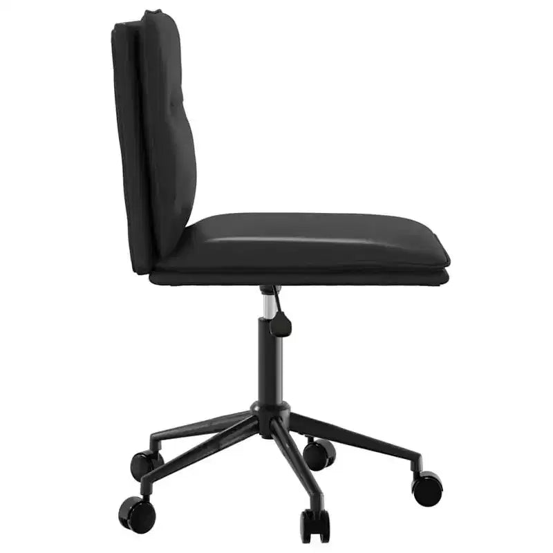 vidaXL Dining Chair Set of 2 Black Faux leather, plywood, metal Medium