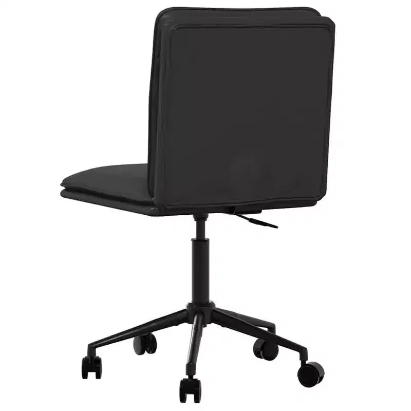 vidaXL Dining Chair Set of 2 Black Faux leather, plywood, metal Medium
