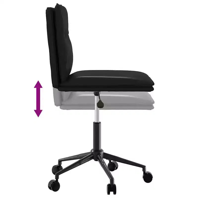 vidaXL Dining Chair Set of 2 Black Faux leather, plywood, metal Medium