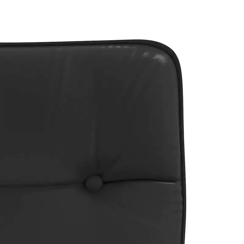 vidaXL Dining Chair Set of 2 Black Faux leather, plywood, metal Medium