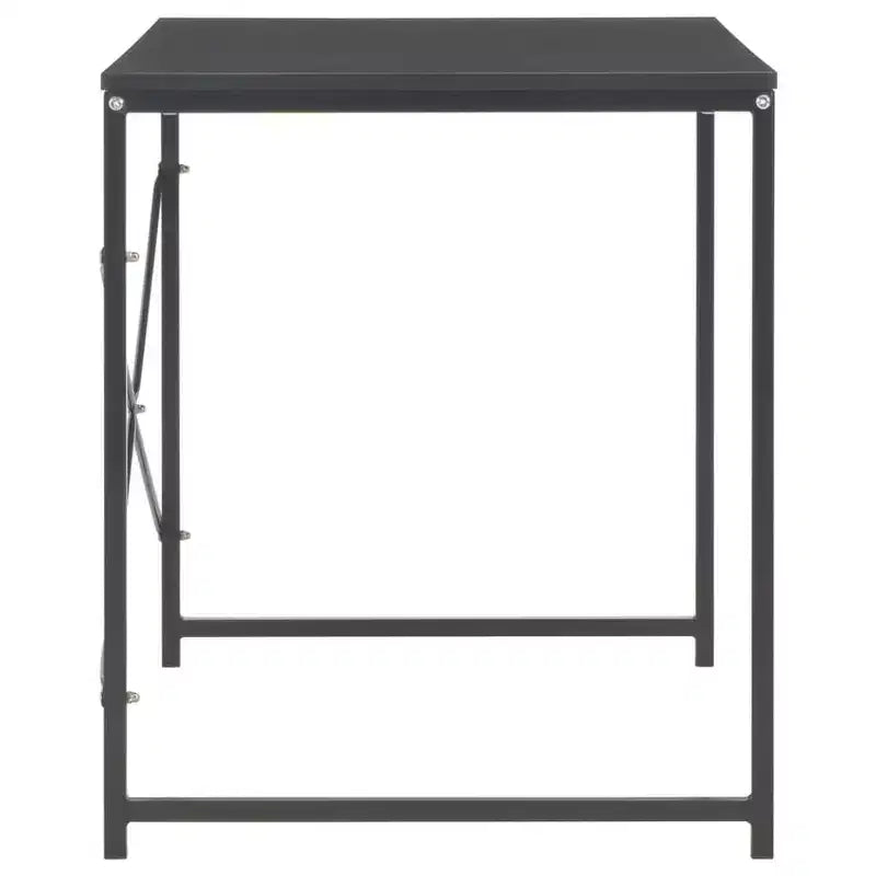vidaXL Computer Desk Black and Oak Engineered Wood and Powder-Coated Metal