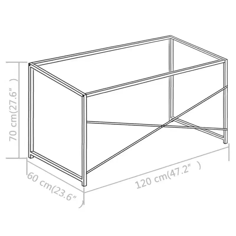 vidaXL Computer Desk Black and Oak Engineered Wood and Powder-Coated Metal