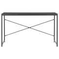 vidaXL Computer Desk Black and Oak Engineered Wood and Powder-Coated Metal