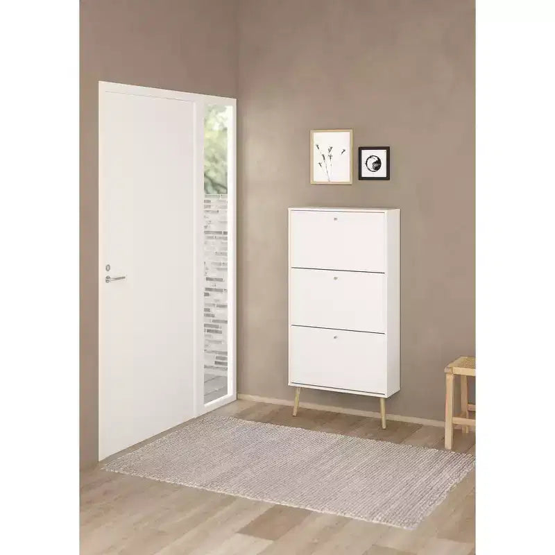 Tvilum, Bodo 3 Drawer Shoe Storage Cabinet, White