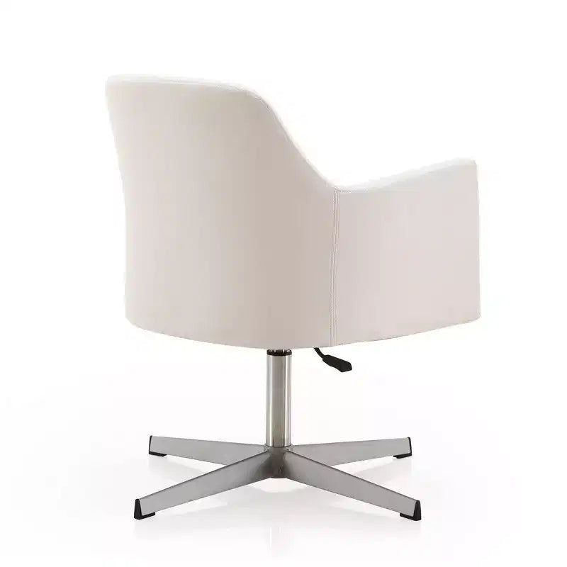 Pelo Faux Leather Adjustable Height Swivel Accent Chair - Manhattan Comfort