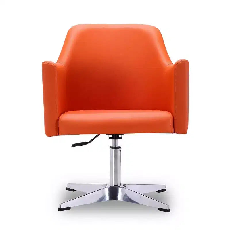 Pelo Faux Leather Adjustable Height Swivel Accent Chair - Manhattan Comfort