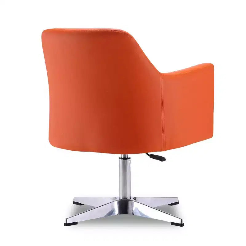Pelo Faux Leather Adjustable Height Swivel Accent Chair - Manhattan Comfort