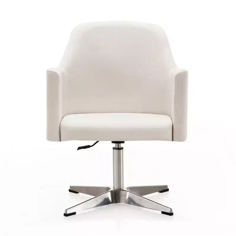 Pelo Faux Leather Adjustable Height Swivel Accent Chair - Manhattan Comfort